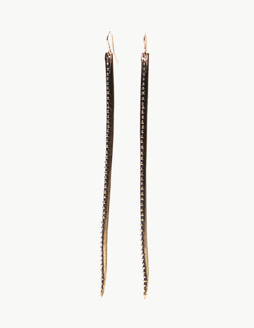 Beaded Quill Earrings - L