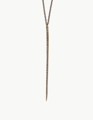 Beaded Quill Pendant - L