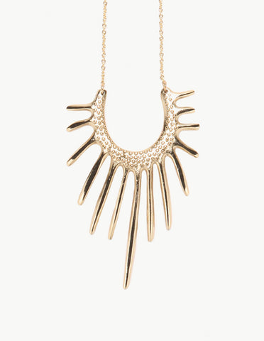 Golden Rising Sun Necklace