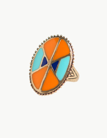 Orange Isis Ring