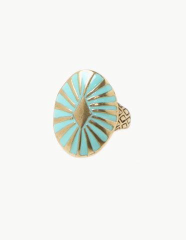 Turquoise Sunburst Ring