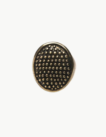 Braille Oval Ring