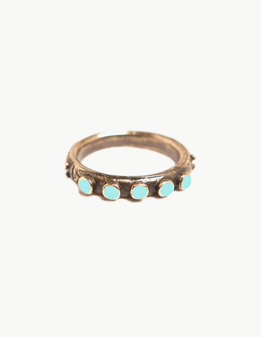 Turquoise Snake Eyes Ring