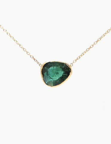 Tourmaline Slice Necklace