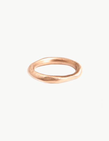 Organic Round Rose Gold Band