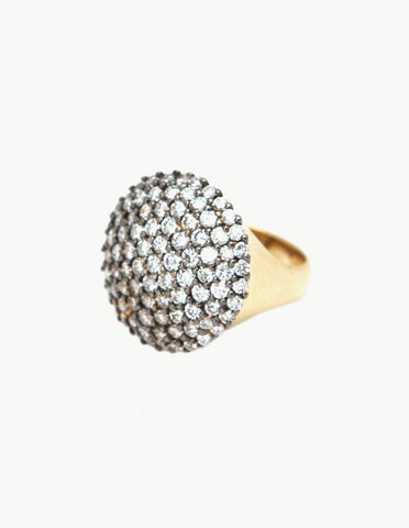 Domed Diamond Ring