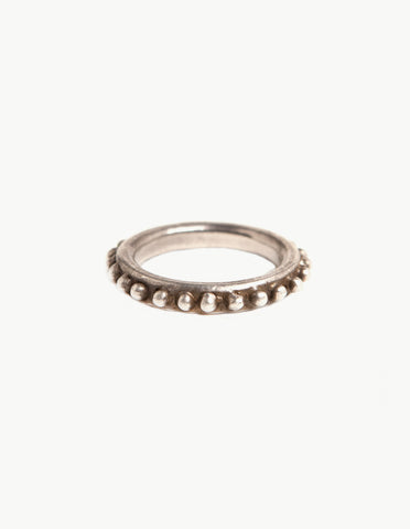 Organic Silver Beaded Band