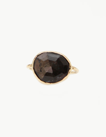 Brown Sapphire Slice Ring