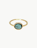 Blue Tourmaline Slice Ring