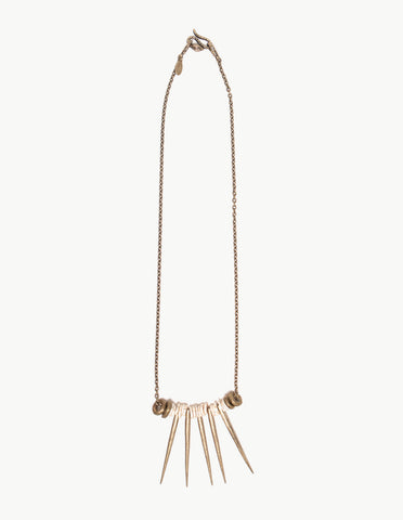 Ostrich Egg and Quills Necklace