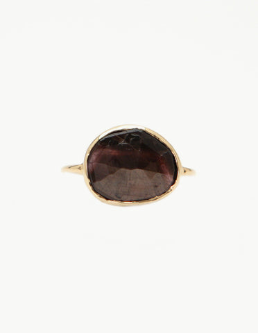 Brown Sapphire Slice Ring